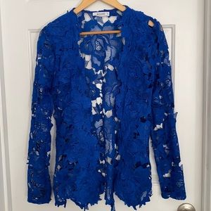 Two piece blue crochet set